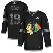 Wholesale Cheap Adidas Blackhawks #19 Jonathan Toews Black Authentic Classic Stitched NHL Jersey