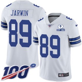 Wholesale Cheap Nike Cowboys #89 Blake Jarwin White Men\'s Stitched With Established In 1960 Patch NFL 100th Season Vapor Untouchable Limited Jersey