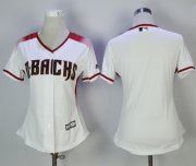 Wholesale Cheap Diamondbacks Blank White/Sedona Home Women's Stitched MLB Jersey