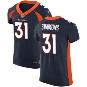 Wholesale Cheap Nike Broncos #31 Justin Simmons Navy Blue Alternate Men\'s Stitched NFL Vapor Untouchable Elite Jersey