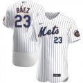 Wholesale Cheap Men's New York Mets #23 Javier Baez White Anthentic Nike Jersey