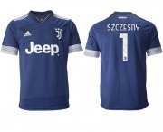 Wholesale Cheap Men 2020-2021 club Juventus away aaa version 1 blue Soccer Jerseys