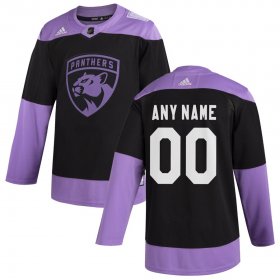 Wholesale Cheap Florida Panthers Adidas Hockey Fights Cancer Custom Practice Jersey Black