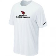 Wholesale Cheap Nike Arizona Cardinals Authentic Logo NFL T-Shirt White