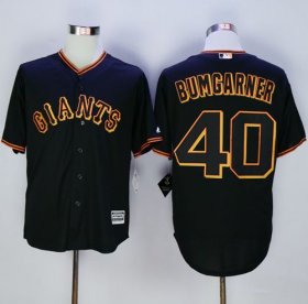Wholesale Cheap Giants #40 Madison Bumgarner Black New Cool Base Fashion Stitched MLB Jersey