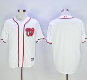 Wholesale Cheap Nationals Blank White New Cool Base Stitched MLB Jersey