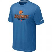 Wholesale Cheap Nike Cleveland Browns Critical Victory NFL T-Shirt Light Blue
