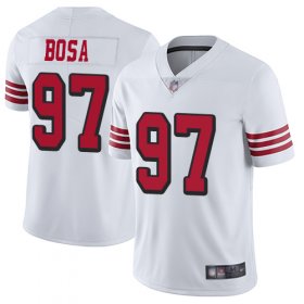 Wholesale Cheap Nike 49ers #97 Nick Bosa White Rush Men\'s Stitched NFL Vapor Untouchable Limited Jersey