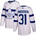 Wholesale Cheap Adidas Maple Leafs #31 Frederik Andersen White Authentic 2018 Stadium Series Stitched Youth NHL Jersey