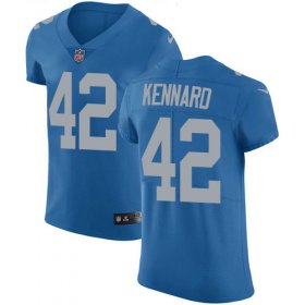 Wholesale Cheap Nike Lions #42 Devon Kennard Blue Throwback Men\'s Stitched NFL Vapor Untouchable Elite Jersey