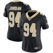 Wholesale Cheap Nike Saints #94 Cameron Jordan Black Team Color Women's Stitched NFL Vapor Untouchable Limited Jersey