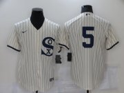 Wholesale Cheap Men's Chicago White Sox #5 Ron Clark 2021 Cream Field of Dreams Cool Base Stitched Nike Jersey