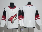 Wholesale Cheap Adidas Coyotes Blank White Road Authentic Stitched NHL Jersey