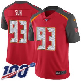 Wholesale Cheap Nike Buccaneers #93 Ndamukong Suh Red Team Color Youth Stitched NFL 100th Season Vapor Untouchable Limited Jersey