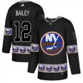Wholesale Cheap Adidas Islanders #12 Josh Bailey Black Authentic Team Logo Fashion Stitched NHL Jersey