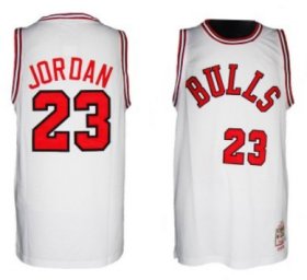 Wholesale Cheap Chicago Bulls #23 Michael Jordan 1984-1985 Hardwood Classics White Swingman Jersey