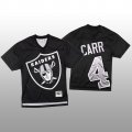 Wholesale Cheap NFL Las Vegas Raiders #4 Derek Carr Black Men's Mitchell & Nell Big Face Fashion Limited NFL Jersey