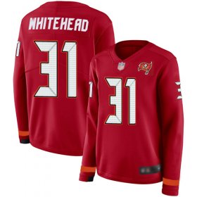 Wholesale Cheap Nike Buccaneers #31 Jordan Whitehead Red Team Color Women\'s Stitched NFL Limited Therma Long Sleeve Jersey
