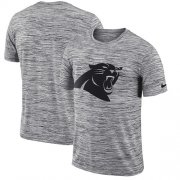 Wholesale Cheap Men's Carolina Panthers Nike Heathered Black Sideline Legend Velocity Travel Performance T-Shirt