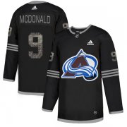 Wholesale Cheap Adidas Avalanche #9 Lanny McDonald Black Authentic Classic Stitched NHL Jersey