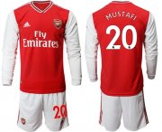 Wholesale Cheap Arsenal #20 Mustafi Red Home Long Sleeves Soccer Club Jersey
