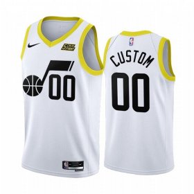 Wholesale Cheap Men\'s Utah Jazz Customized 2022-23 White Association Edition Stitched Basketball Jersey