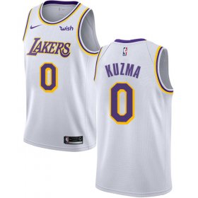 Cheap Lakers #0 Kyle Kuzma White Youth Basketball Swingman Association Edition Jersey