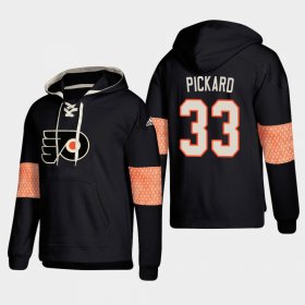 Wholesale Cheap Philadelphia Flyers #33 Calvin Pickard Black adidas Lace-Up Pullover Hoodie