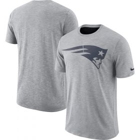 Wholesale Cheap Men\'s New England Patriots Nike Heathered Gray Sideline Cotton Slub Performance T-Shirt