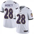 Wholesale Cheap Nike Ravens #28 Anthony Averett White Men's Stitched NFL Vapor Untouchable Limited Jersey