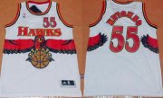Wholesale Cheap Atlanta Hawks #55 Dikembe Mutombo 1990 White Hardwood Classics Soul Swingman Throwback Jersey