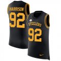 Wholesale Cheap Nike Steelers #92 James Harrison Black Team Color Men's Stitched NFL Limited Rush Tank Top Jersey