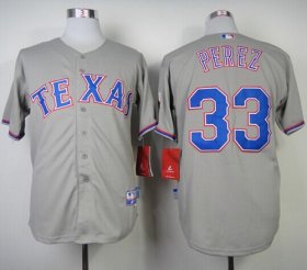 Wholesale Cheap Rangers #33 Martin Perez Grey Cool Base Stitched MLB Jersey