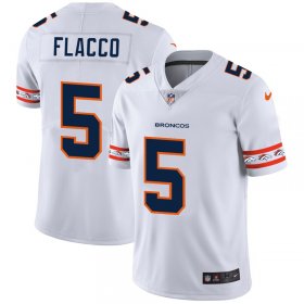 Wholesale Cheap Denver Broncos #5 Joe Flacco Nike White Team Logo Vapor Limited NFL Jersey