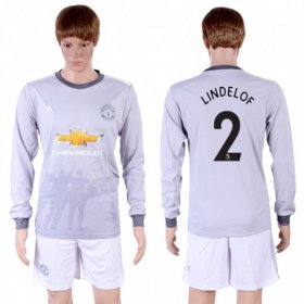 Wholesale Cheap Manchester United #2 Lindelof Sec Away Long Sleeves Soccer Club Jersey