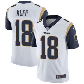 Wholesale Cheap Nike Rams #18 Cooper Kupp White Men\'s Stitched NFL Vapor Untouchable Limited Jersey