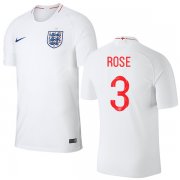Wholesale Cheap England #3 Rose Home Thai Version Soccer Country Jersey