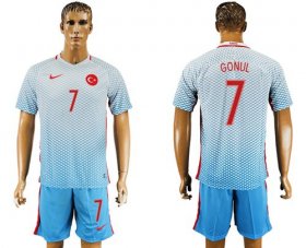 Wholesale Cheap Turkey #7 Gonul Away Soccer Country Jersey
