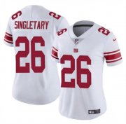 Cheap Women's New York Giants #26 Devin Singletary White Vapor Stitched Jersey(Run Small)