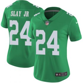 Wholesale Cheap Nike Eagles #24 Darius Slay Jr Green Women\'s Stitched NFL Limited Rush Jersey