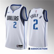 Wholesale Cheap Men's Dallas Mavericks #2 Dereck Lively II White 2023 Draft Association Edition Stitched Basketball Jersey