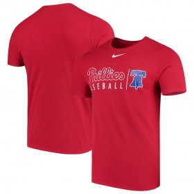Wholesale Cheap Philadelphia Phillies Nike MLB Practice T-Shirt Red