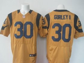 Wholesale Cheap Nike Rams #30 Todd Gurley II Gold Men\'s Stitched NFL Elite Rush Jersey