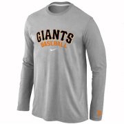 Wholesale Cheap San Francisco Giants Long Sleeve MLB T-Shirt Grey