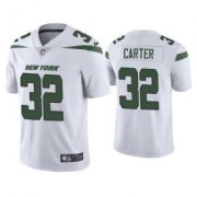 Wholesale Cheap Men's White New York Jets #32 Michael Carter 2021 Vapor Untouchable Limited Stitched Jersey