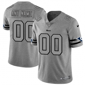 Wholesale Cheap Los Angeles Rams Custom Men\'s Nike Gray Gridiron II Vapor Untouchable Limited NFL Jersey