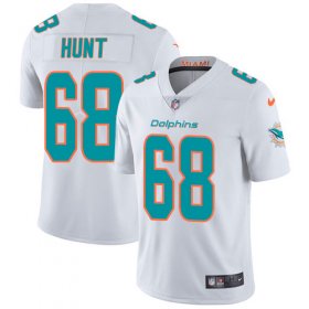 Wholesale Cheap Nike Dolphins #68 Robert Hunt White Men\'s Stitched NFL Vapor Untouchable Limited Jersey