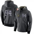 Wholesale Cheap NFL Men's Nike New Orleans Saints #94 Cameron Jordan Stitched Black Anthracite Salute to Service Player Performance Hoodie
