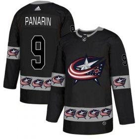 Wholesale Cheap Adidas Blue Jackets #9 Artemi Panarin Black Authentic Team Logo Fashion Stitched NHL Jersey