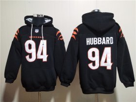 Wholesale Cheap Men\'s Cincinnati Bengals #94 Sam Hubbard Black Pullover Hoodie